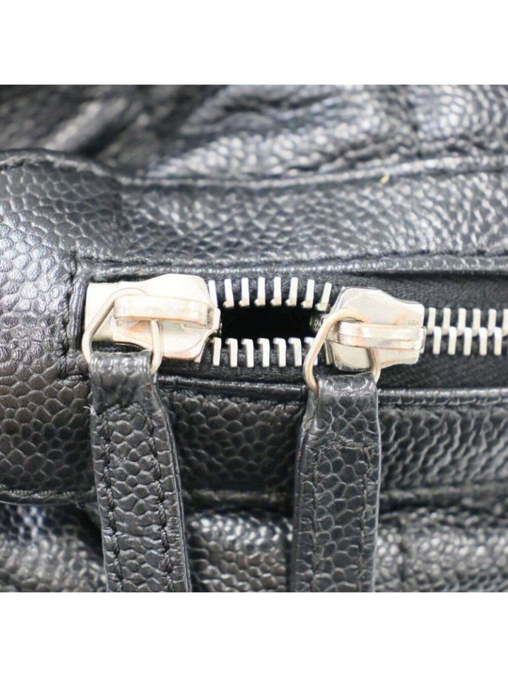 Chanel Quilted Caviar Leather Mini Boston Bag Black - Picture 9 of 9
